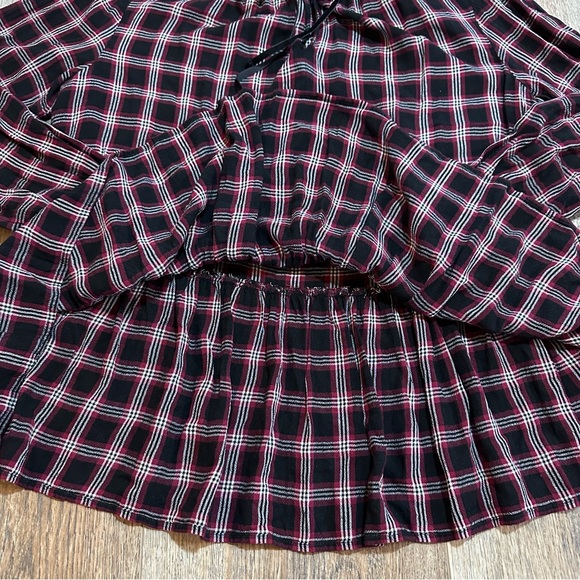 LOFT Black and Red Checkered Blouse - Picture 3 of 5